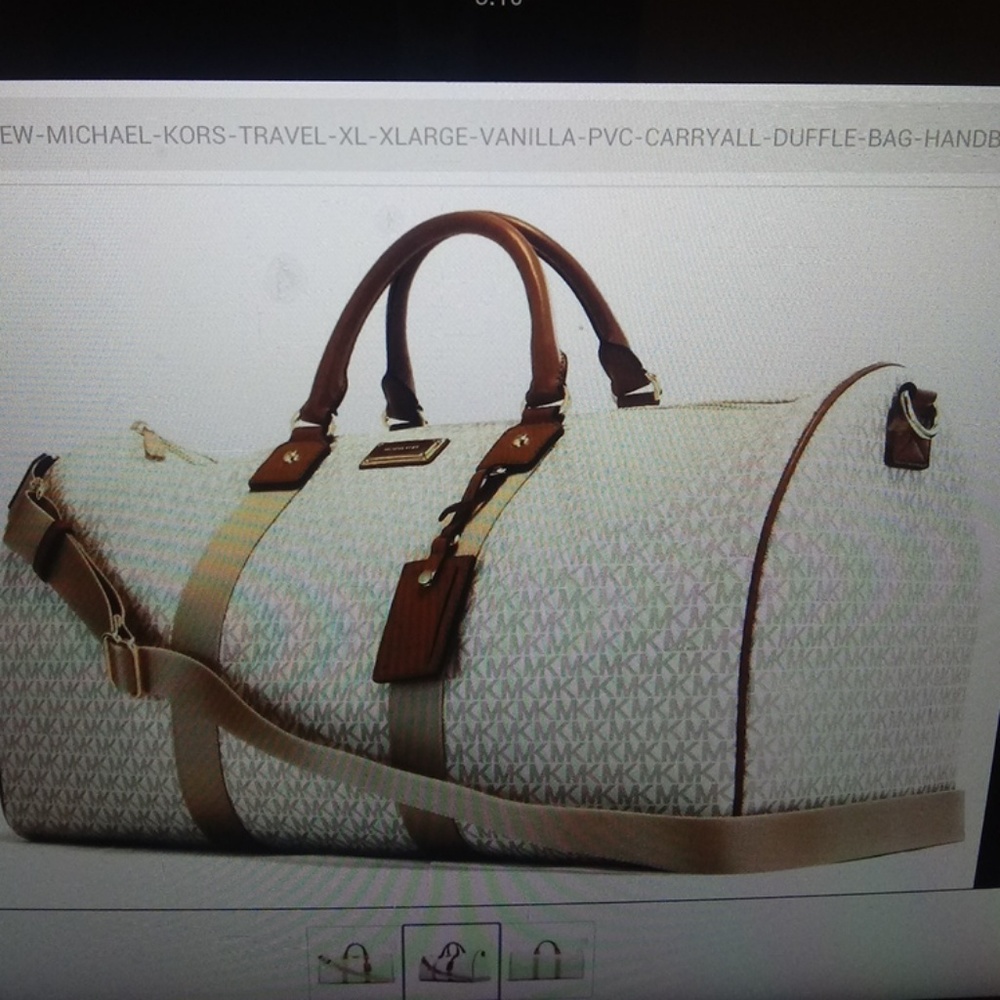 Michael Kors XL Vannilla duffle travel bag